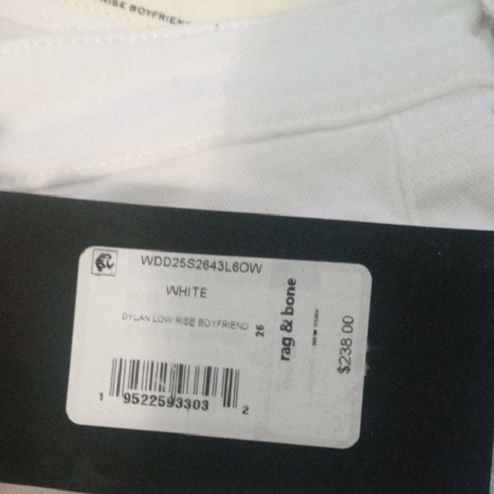rag & bone White Straight Leg Jeans - Picture 4 of 4